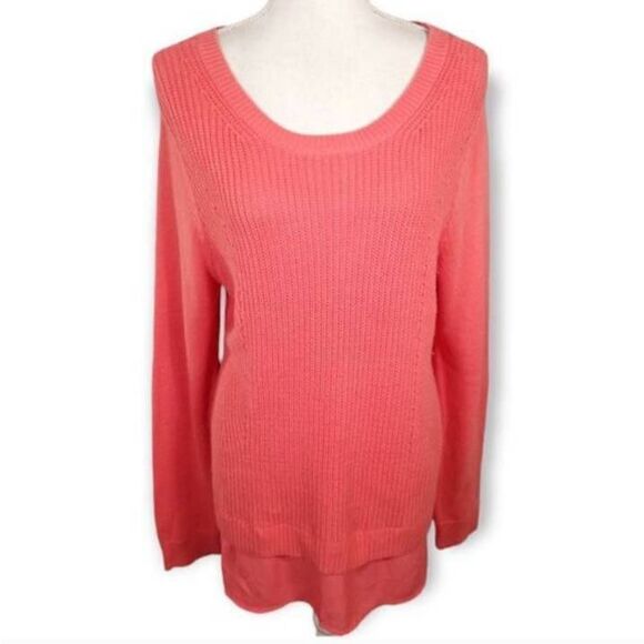 CROFT & BARROW CORAL SWEATER SZ.XL EUC. - Picture 2 of 7